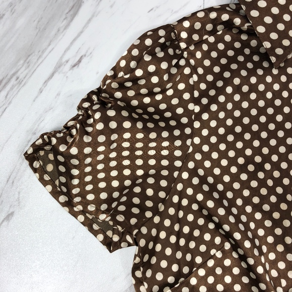 BCBGMaxazria Polka Dot Blouse VGUC Size Small - Picture 2 of 7